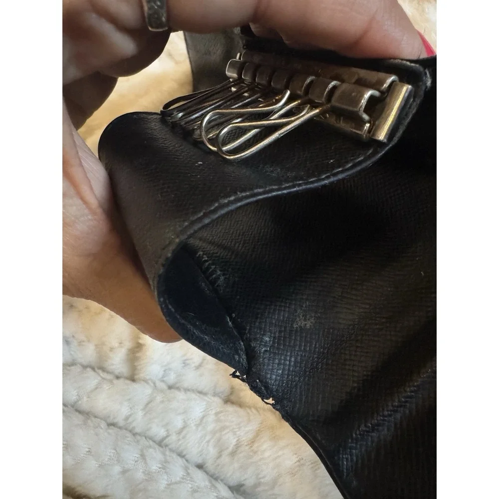 Louis Vuitton Damier Graphite 6 Key Holder Wallet Made in France Authentic